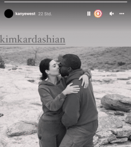 Kim und Kanye küssen sich